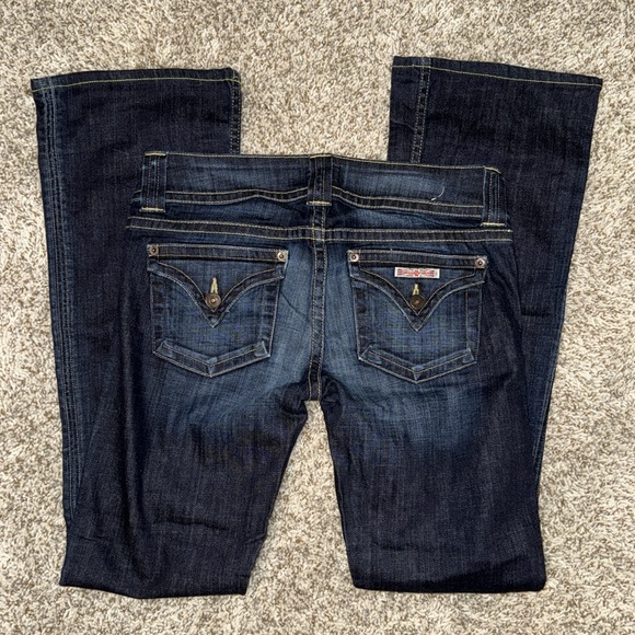HUDSON FLAP POCKET JEANS. Dark blue denim. Bootcut. - Picture 5 of 5